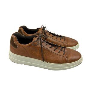 *ECCO Soft X M Cashmere/Camel Mens Fashion Sneakers Size 46 Leather Comfort Lace